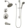 Delta Galeon Monitor 17 Series Dual Function Pressure Balanced Tub and Shower System with Integrated Volume Control, Shower Head, and Hand Shower - Includes Rough-In Valves