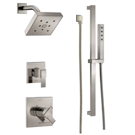Delta Monitor 17 Series Dual Function Pressure Balanced Shower System with Integrated Volume Control, Shower Head, and Hand Shower - Includes Rough-In Valves