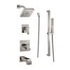 Delta Monitor 17 Series Pressure Balanced Tub and Shower System with Volume Control, Shower Head, Hand Shower, and Slide Bar - Includes Rough-In Valves