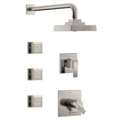 Delta TempAssure 17T Series Thermostatic Shower System with Integrated Volume Control, Shower Head, and 3 Body Sprays - Includes Rough-In Valves