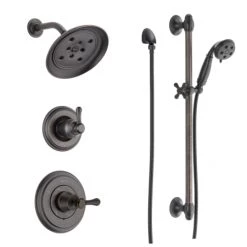 Delta Monitor 14 Series Single Function Pressure Balanced Shower System with Shower Head, and Hand Shower - Includes Rough-In Valves