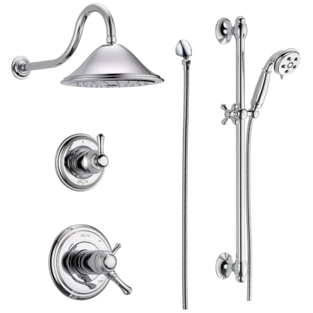 Delta TempAssure 17T Series Thermostatic Shower System with Integrated Volume Control, Shower Head, and Hand Shower - Includes Rough-In Valves