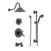 Delta TempAssure 17T Series Thermostatic Tub and Shower System with Volume Control, Shower Head, Hand Shower, and Slide Bar - Includes Rough-In Valves