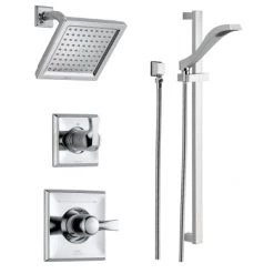 Delta Monitor 14 Series Single Function Pressure Balanced Shower System with Shower Head, and Hand Shower - Includes Rough-In Valves