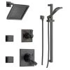 Delta Monitor 17 Series Dual Function Pressure Balanced Shower System with Integrated Volume Control, Shower Head, 2 Body Sprays and Hand Shower - Includes Rough-In Valves