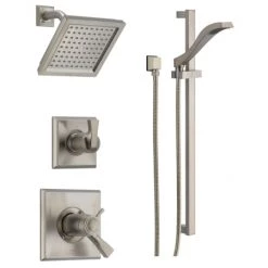 Delta TempAssure 17T Series Thermostatic Shower System with Integrated Volume Control, Shower Head, and Hand Shower - Includes Rough-In Valves