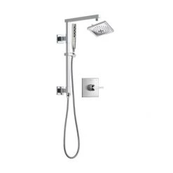 Delta Zura Pressure Balanced Shower System with Shower Head, Hand Shower, Slide Bar, Hose, and Valve Trim