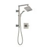 Delta Dryden Pressure Balanced Shower System with Shower Head, Hand Shower, Slide Bar, Hose, and Valve Trim