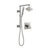 Delta Ara Thermostatic Shower System with Shower Head, Hand Shower, Slide Bar, Hose, and Valve Trim