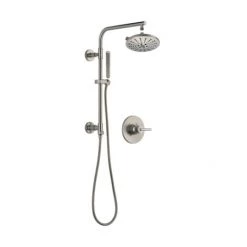 Delta Trinsic Pressure Balanced Shower System with Shower Head, Hand Shower, Slide Bar, Hose, and Valve Trim