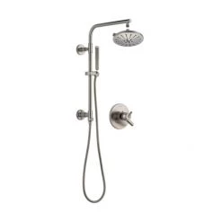 Delta Trinsic Pressure Balanced Shower System with Shower Head, Hand Shower, Slide Bar, Hose, and Valve Trim