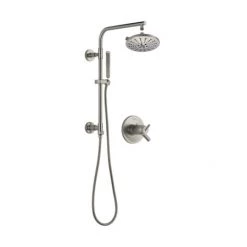 Delta Trinsic Thermostatic Shower System with Shower Head, Hand Shower, Slide Bar, Hose, and Valve Trim