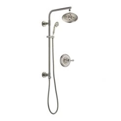 Delta Cassidy Pressure Balanced Shower System with Shower Head, Hand Shower, Slide Bar, Hose, and Valve Trim