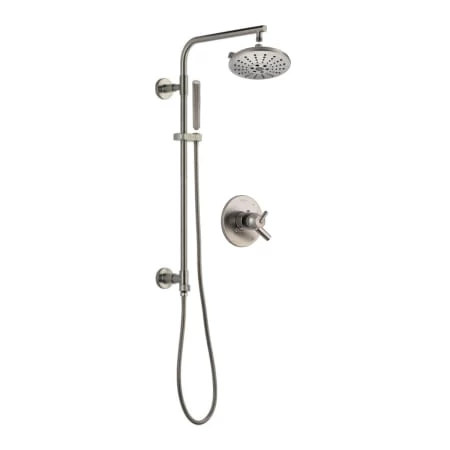 Delta Trinsic Pressure Balanced Shower System with Shower Head, Hand Shower, Slide Bar, Hose, and Valve Trim