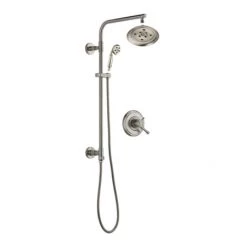 Delta Cassidy Pressure Balanced Shower System with Shower Head, Hand Shower, Slide Bar, Hose, and Valve Trim