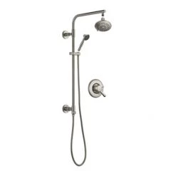 Delta Linden Pressure Balanced Shower System with Shower Head, Hand Shower, Slide Bar, Hose, and Valve Trim