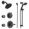 Delta Monitor 14 Series Single Function Pressure Balanced Shower System with Shower Head, 2 Body Sprays and Hand Shower - Includes Rough-In Valves