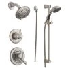 Delta Monitor 17 Series Dual Function Pressure Balanced Shower System with Integrated Volume Control, Shower Head, and Hand Shower - Includes Rough-In Valves