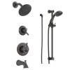 Delta TempAssure 17T Series Thermostatic Tub and Shower System with Volume Control, Shower Head, Hand Shower, and Slide Bar - Includes Rough-In Valves