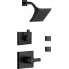 Delta Monitor 14 Series Single Function Pressure Balanced Shower System with Shower Head and 2 Body Sprays - Includes Rough-In Valves