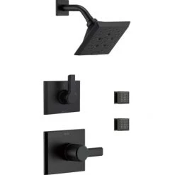 Delta Monitor 14 Series Single Function Pressure Balanced Shower System with Shower Head and 2 Body Sprays - Includes Rough-In Valves