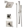 Delta Monitor 17 Series Dual Function Pressure Balanced Shower System with Integrated Volume Control, Shower Head, and Hand Shower - Includes Rough-In Valves