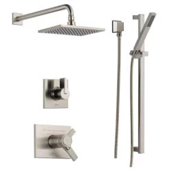 Delta TempAssure 17T Series Thermostatic Shower System with Integrated Volume Control, Shower Head, and Hand Shower - Includes Rough-In Valves