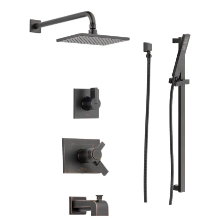 Delta TempAssure 17T Series Thermostatic Tub and Shower System with Volume Control, Shower Head, Hand Shower, and Slide Bar - Includes Rough-In Valves