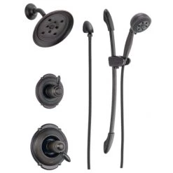 Delta TempAssure 17T Series Thermostatic Shower System with Integrated Volume Control, Shower Head, and Hand Shower - Includes Rough-In Valves