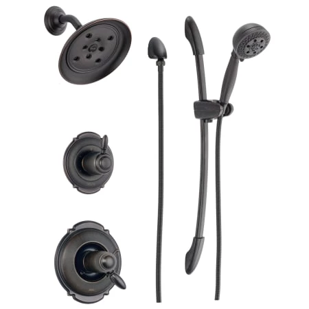 Delta TempAssure 17T Series Thermostatic Shower System with Integrated Volume Control, Shower Head, and Hand Shower - Includes Rough-In Valves