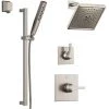 Delta Monitor 14 Series Single Function Pressure Balanced Shower System with Shower Head, and Hand Shower - Includes Rough-In Valves