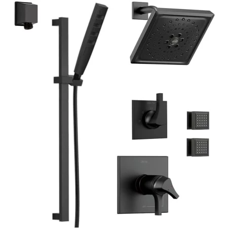 Delta Monitor 17 Series Dual Function Pressure Balanced Shower System with Integrated Volume Control, Shower Head, 2 Body Sprays and Hand Shower - Includes Rough-In Valves