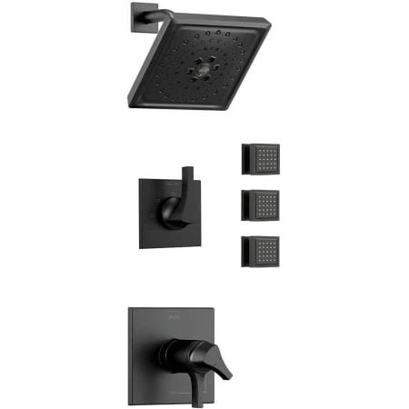 Delta TempAssure 17T Series Thermostatic Shower System with Integrated Volume Control, Shower Head, 3 Body Sprays and Hand Shower - Includes Rough-In Valves