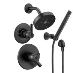 Delta Monitor 17 Series Dual Function Pressure Balanced Shower System with Integrated Volume Control, Shower Head, and Hand Shower - Includes Rough-In Valves